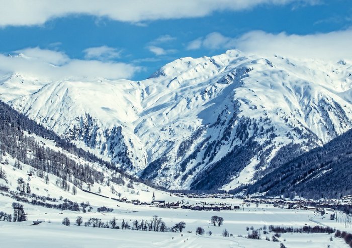 Mountains Snow Switzerland Clouds Sky Landscape